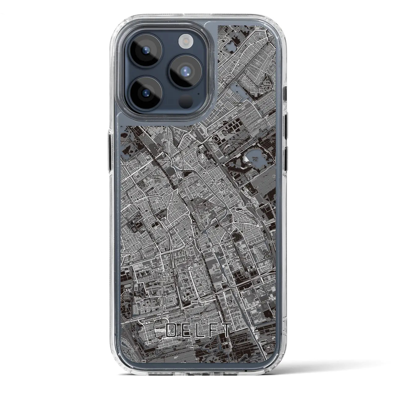 【デルフト（オランダ）】地図柄iPhoneケース（MagSafeタイプ）