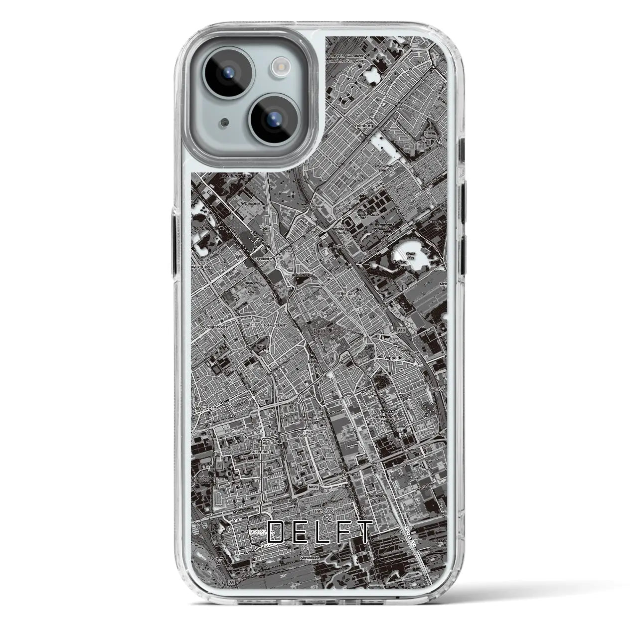 【デルフト（オランダ）】地図柄iPhoneケース（MagSafeタイプ）