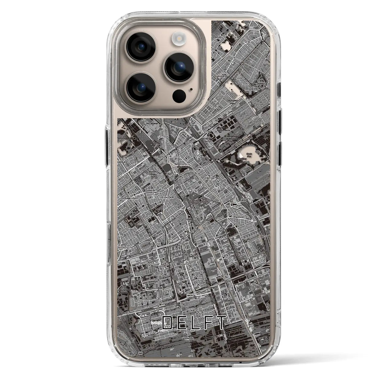 【デルフト（オランダ）】地図柄iPhoneケース（MagSafeタイプ）