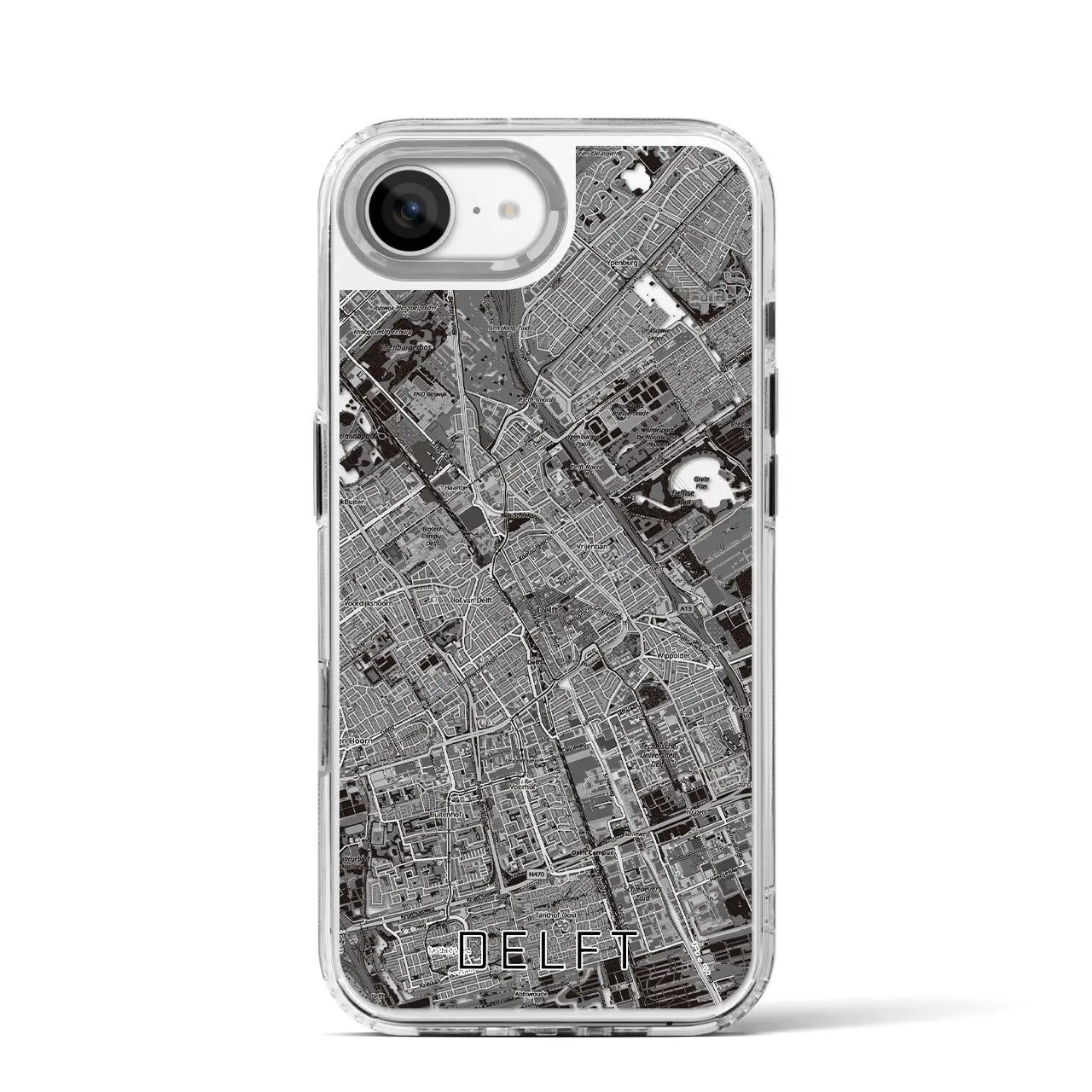 【デルフト（オランダ）】地図柄iPhoneケース（MagSafeタイプ）
