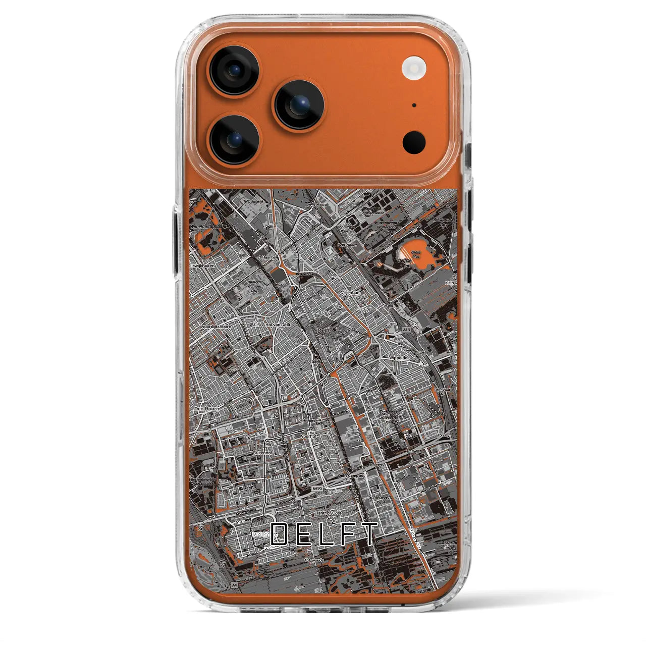【デルフト（オランダ）】地図柄iPhoneケース（MagSafeタイプ）