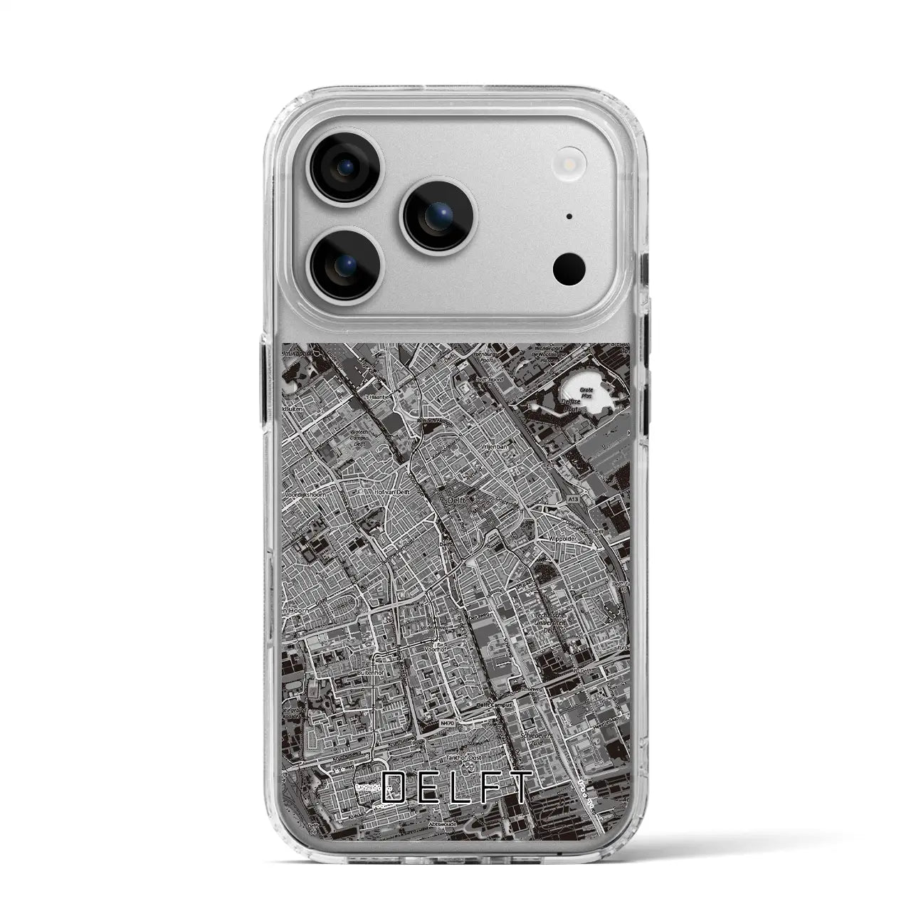 【デルフト（オランダ）】地図柄iPhoneケース（MagSafeタイプ）