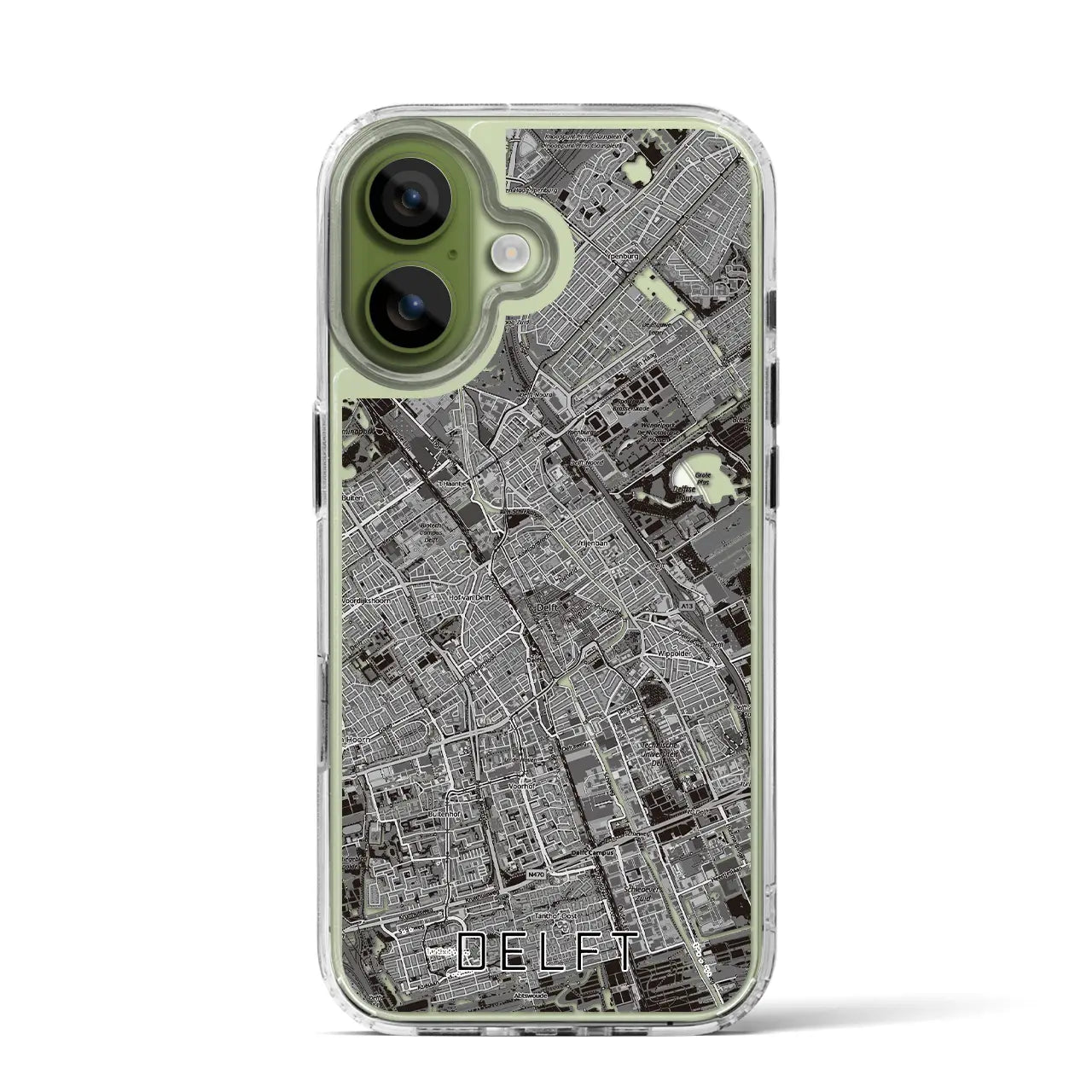 【デルフト（オランダ）】地図柄iPhoneケース（MagSafeタイプ）