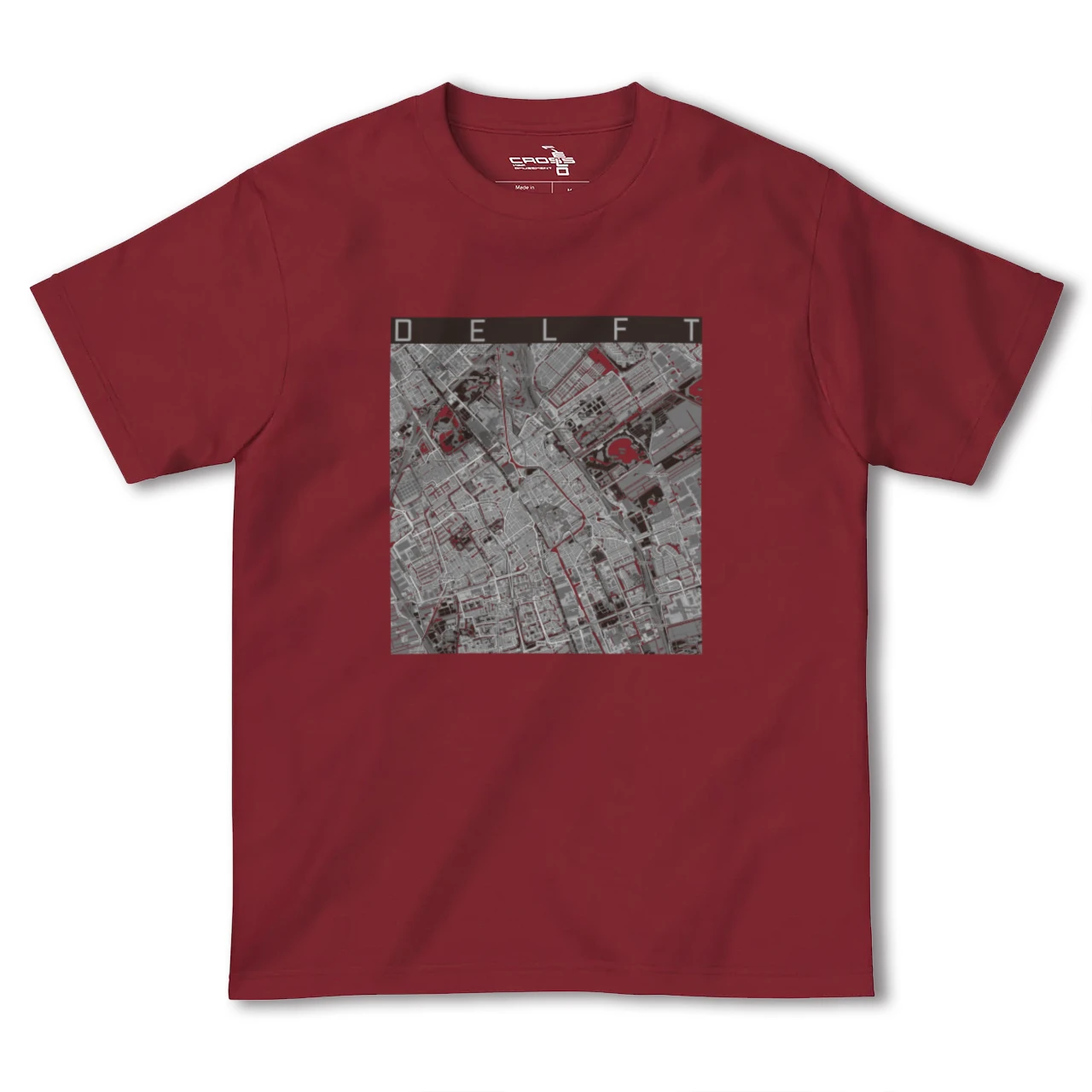 【デルフト（オランダ）】地図柄ヘビーウェイトTシャツ