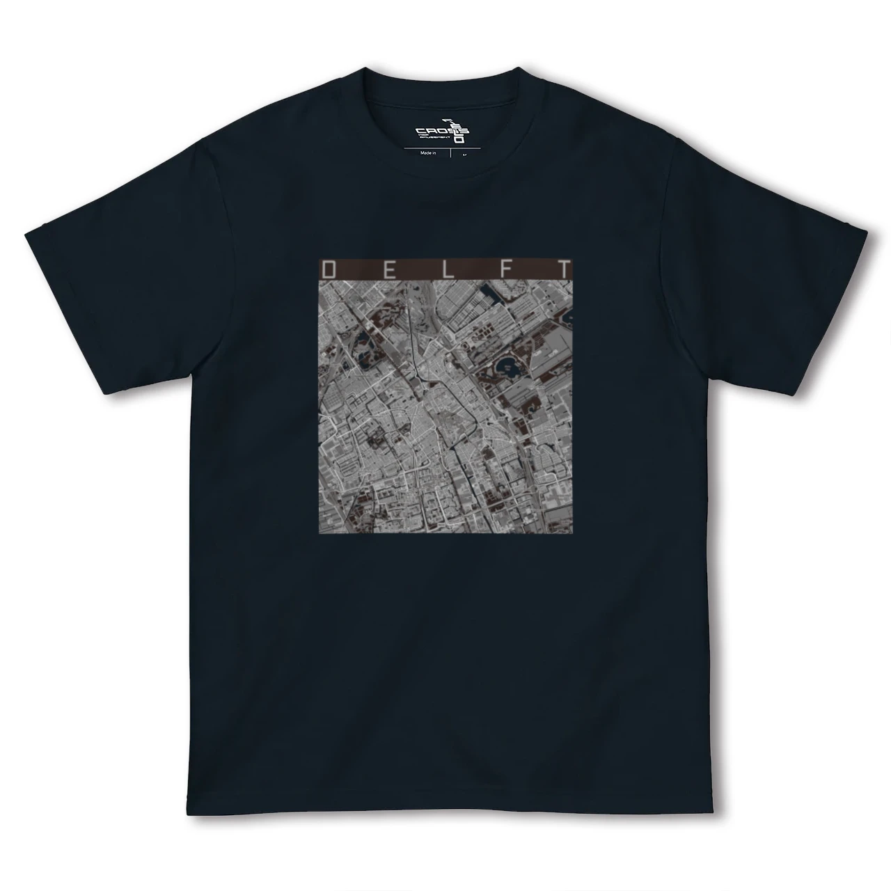 【デルフト（オランダ）】地図柄ヘビーウェイトTシャツ