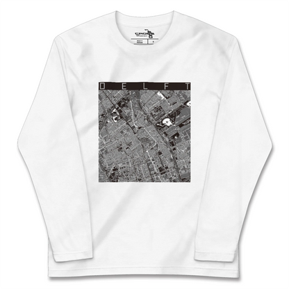 【デルフト（オランダ）】地図柄ロングスリーブTシャツ