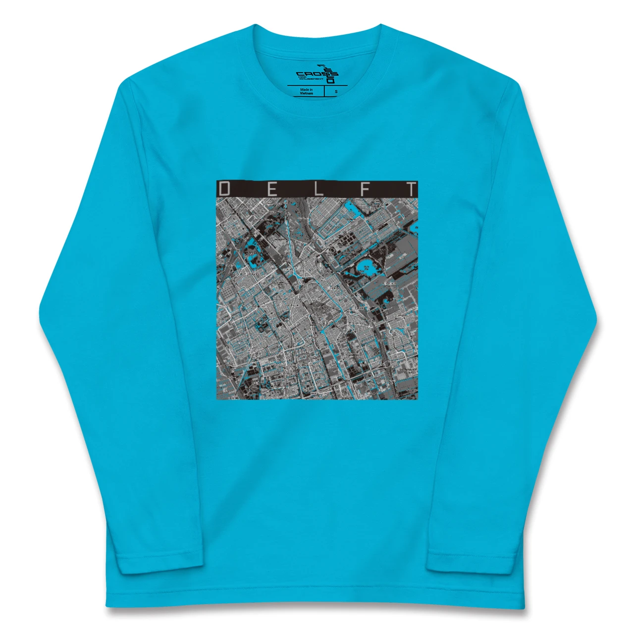 【デルフト（オランダ）】地図柄ロングスリーブTシャツ