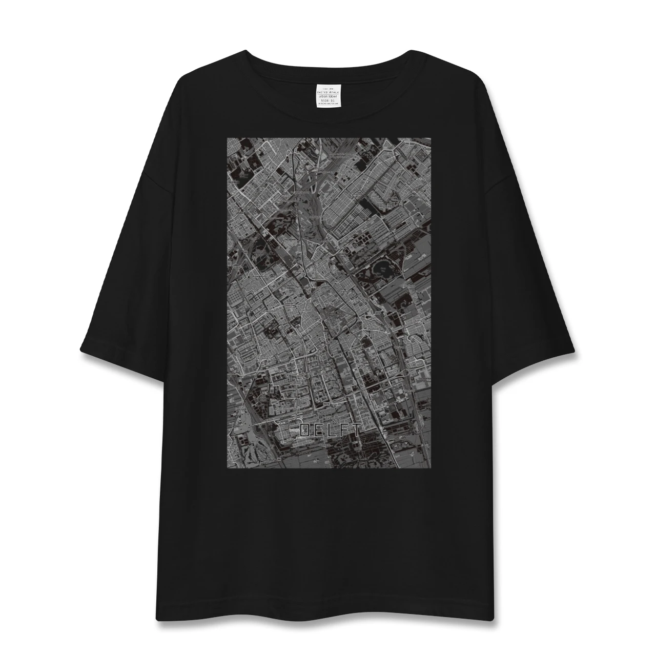 【デルフト（オランダ）】地図柄ビッグシルエットTシャツ