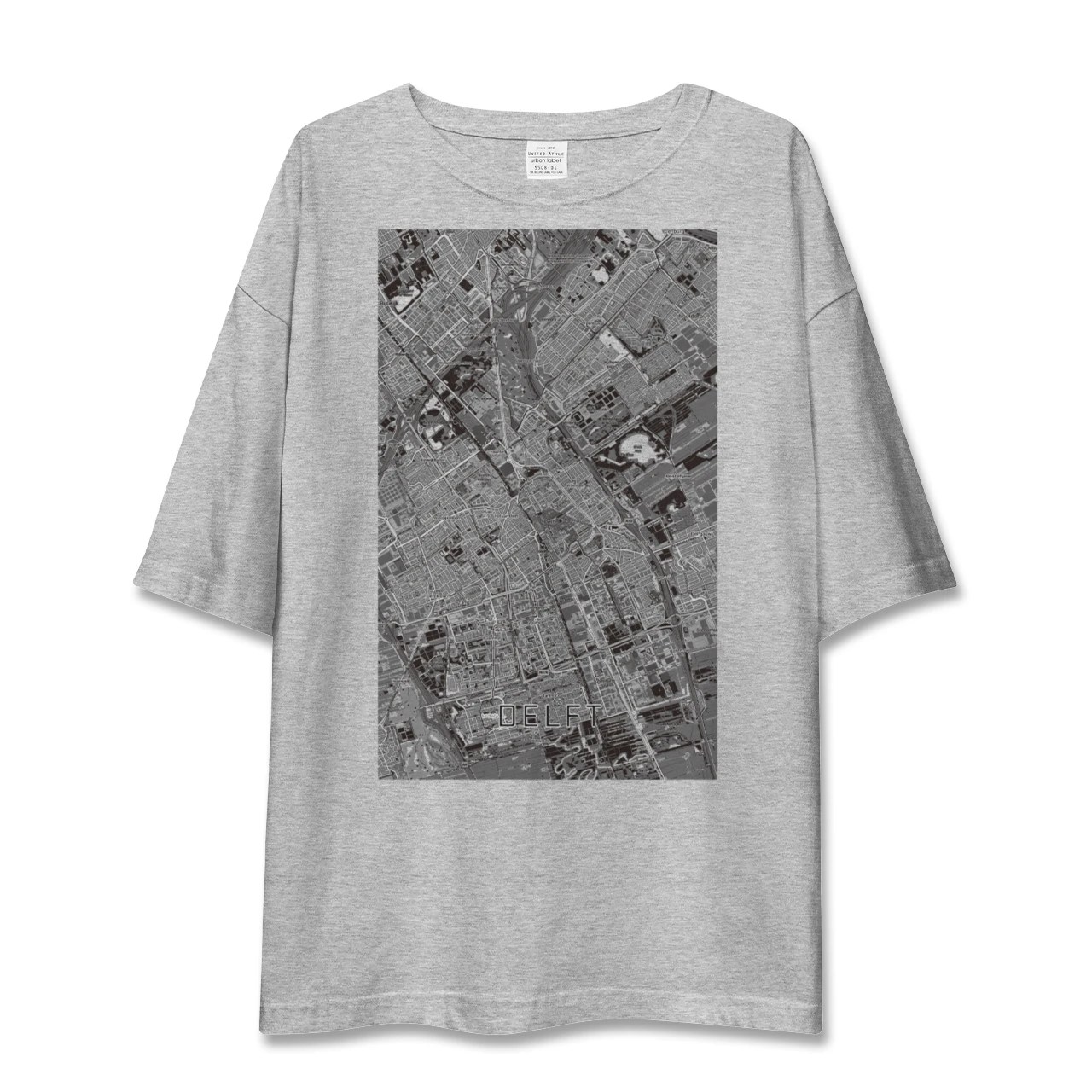 【デルフト（オランダ）】地図柄ビッグシルエットTシャツ
