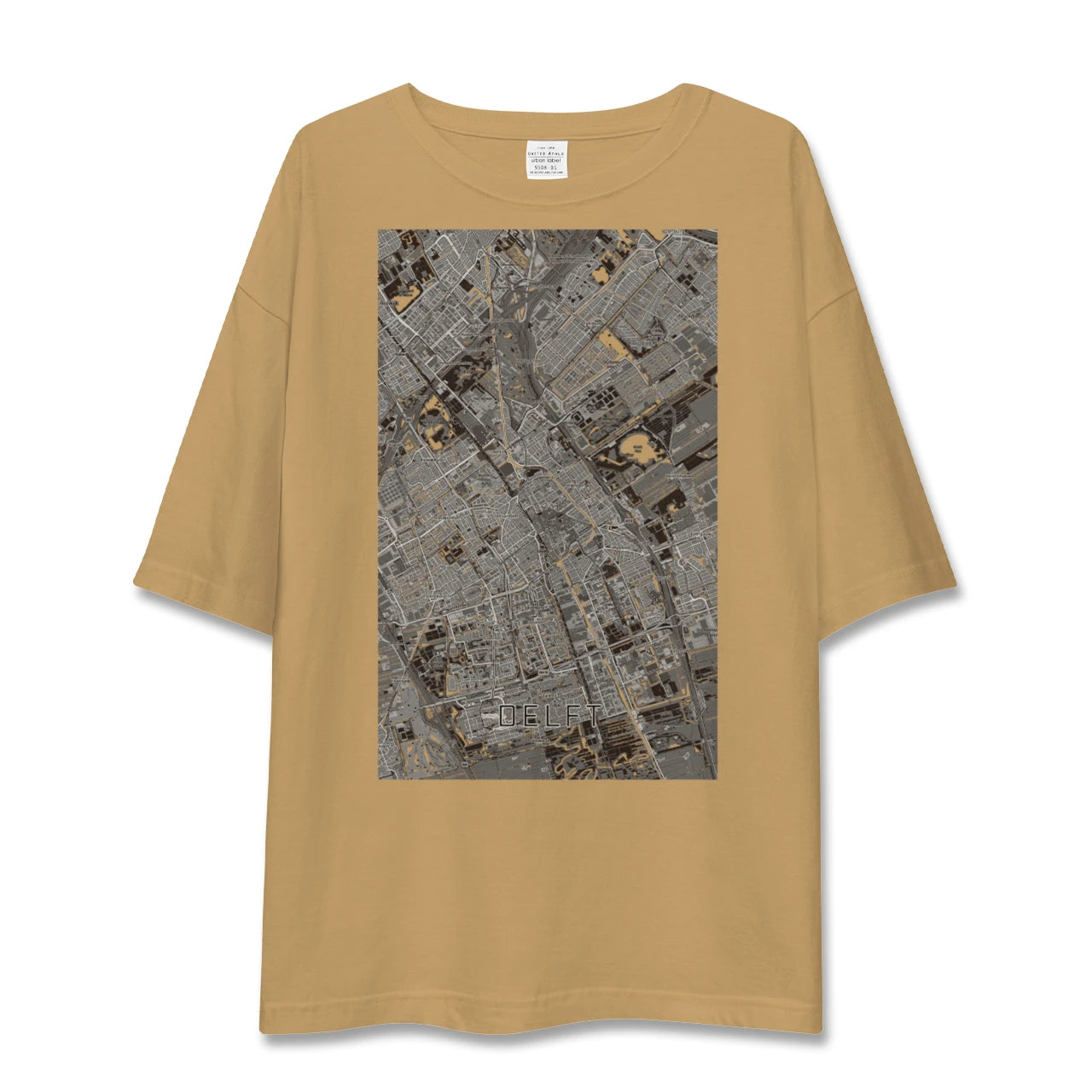 【デルフト（オランダ）】地図柄ビッグシルエットTシャツ