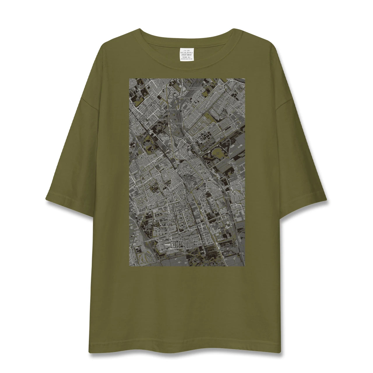 【デルフト（オランダ）】地図柄ビッグシルエットTシャツ