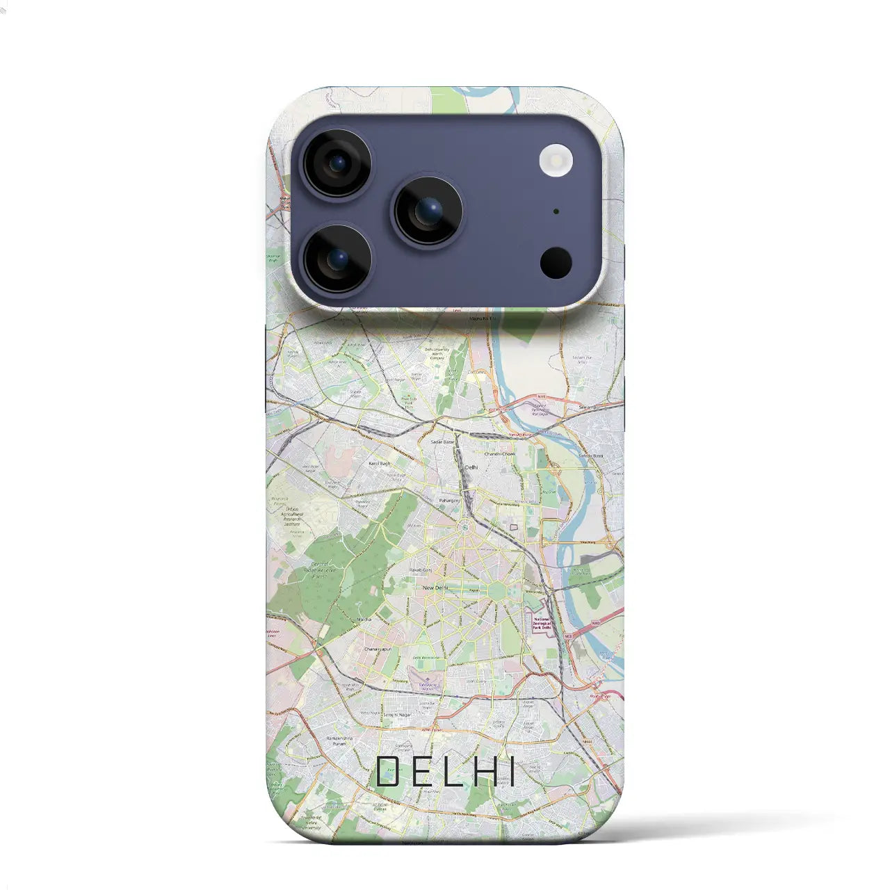 【デリー（インド）】地図柄iPhoneケース（バックカバータイプ）