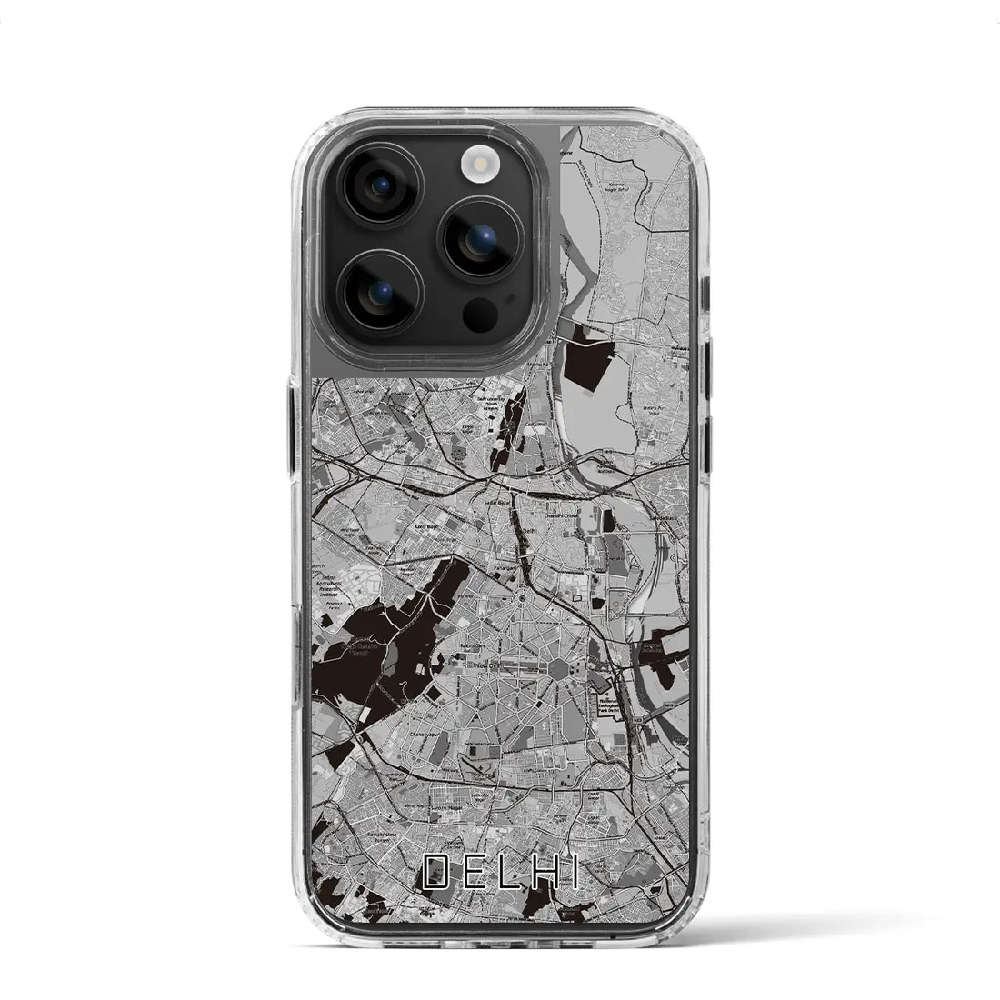 【デリー（インド）】地図柄iPhoneケース（MagSafeタイプ）