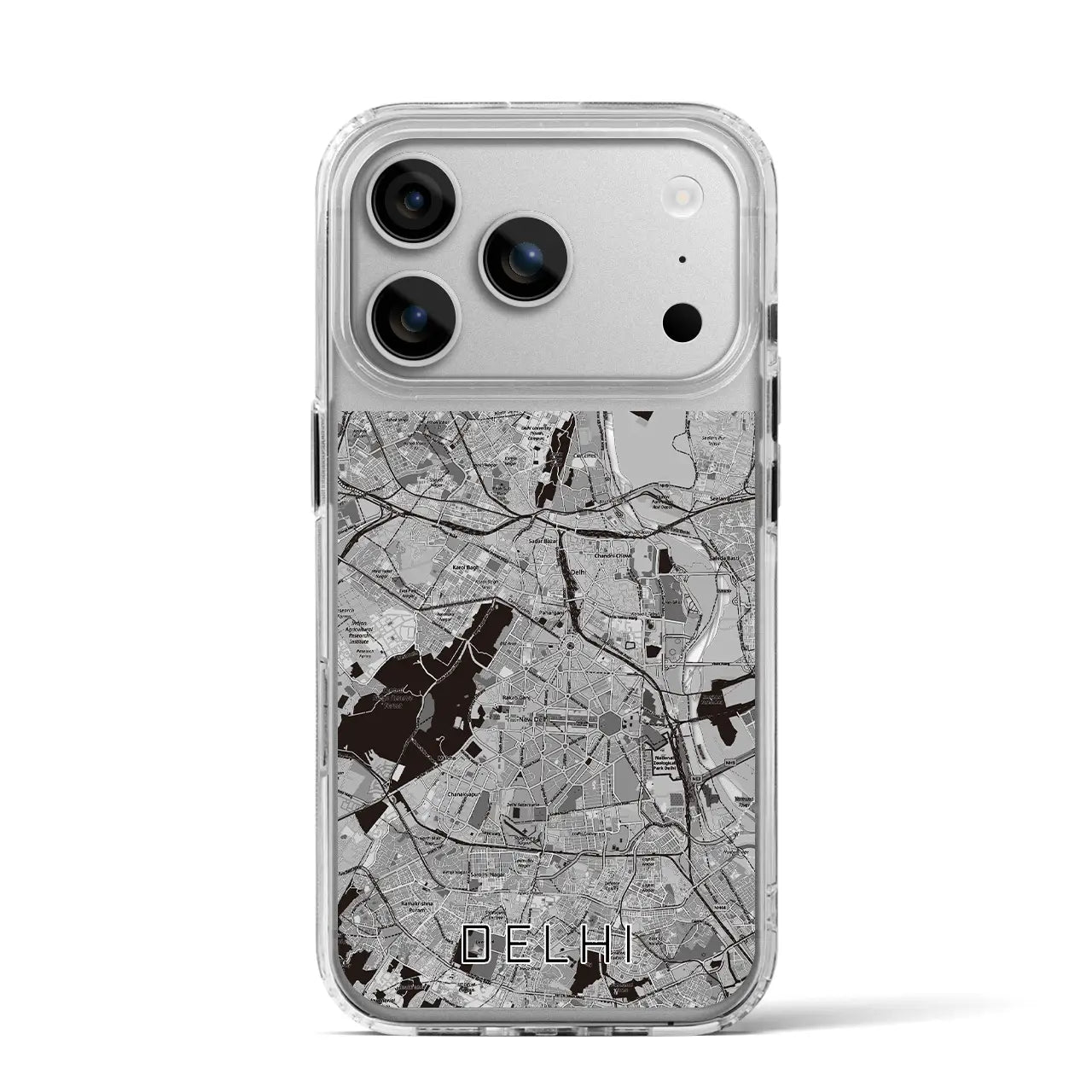 【デリー（インド）】地図柄iPhoneケース（MagSafeタイプ）