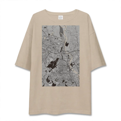 【デリー（インド）】地図柄ビッグシルエットTシャツ