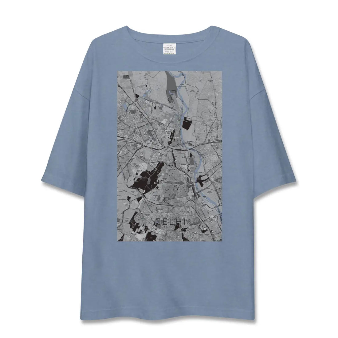 【デリー（インド）】地図柄ビッグシルエットTシャツ
