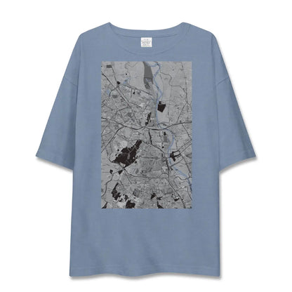 【デリー（インド）】地図柄ビッグシルエットTシャツ
