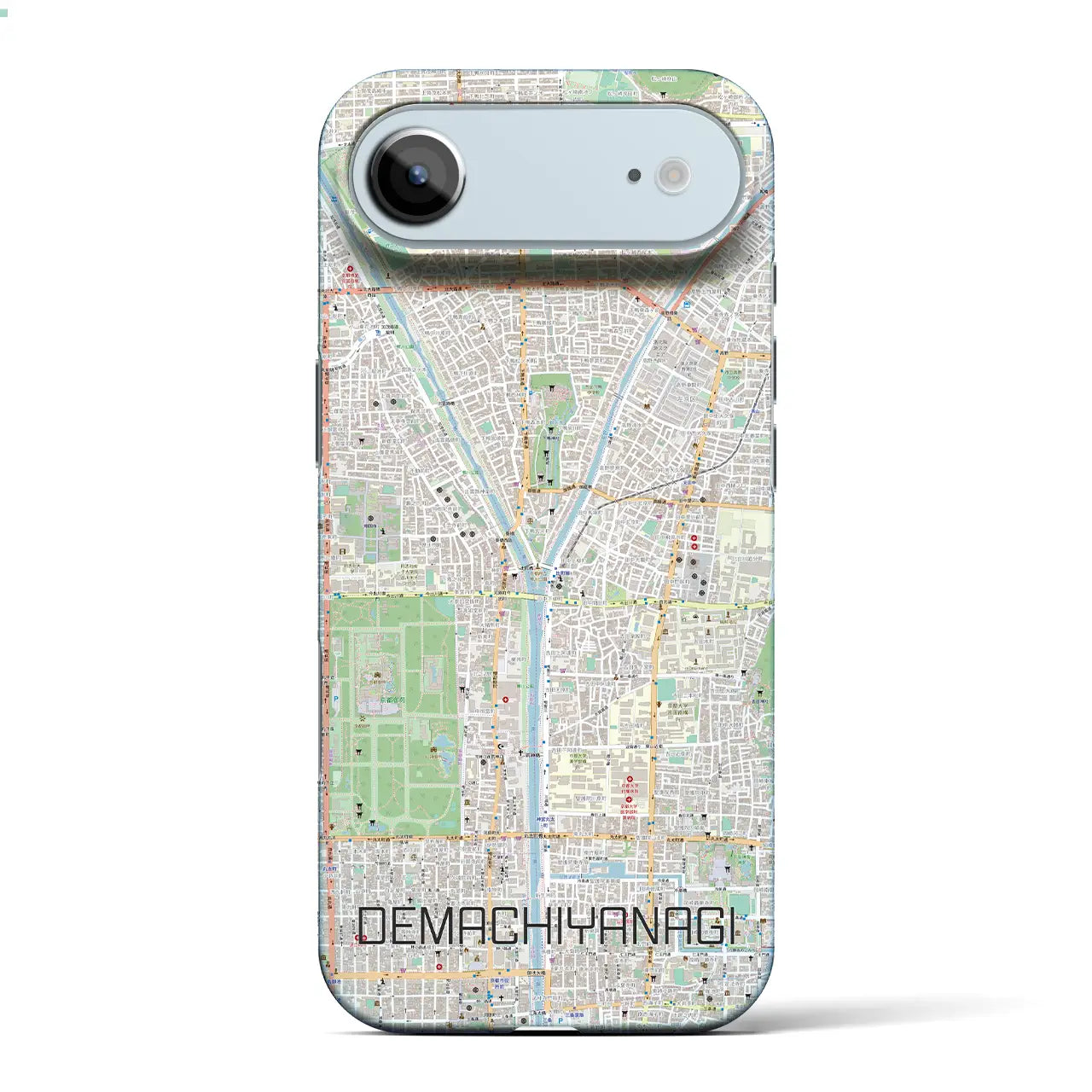 【出町柳（京都府）】地図柄iPhoneケース（バックカバータイプ）