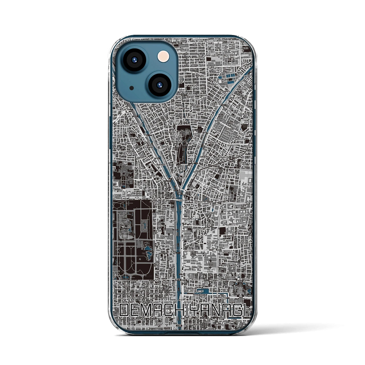 【出町柳（京都府）】地図柄iPhoneケース（クリアタイプ）