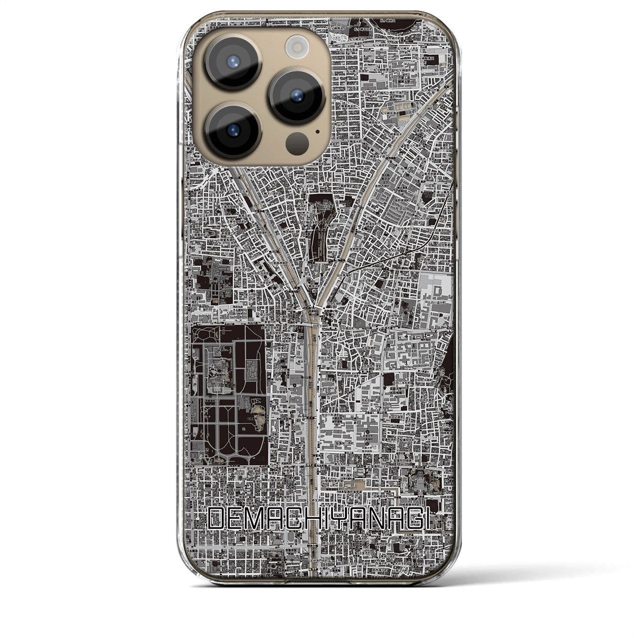 【出町柳（京都府）】地図柄iPhoneケース（クリアタイプ）