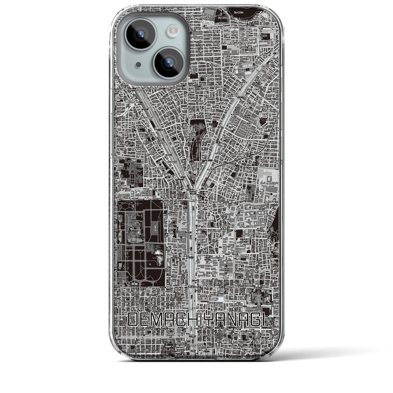 【出町柳（京都府）】地図柄iPhoneケース（クリアタイプ）