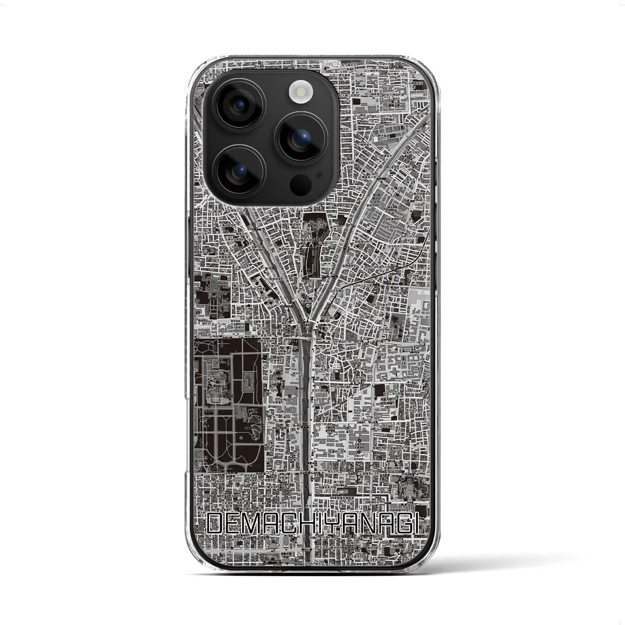 【出町柳（京都府）】地図柄iPhoneケース（クリアタイプ）