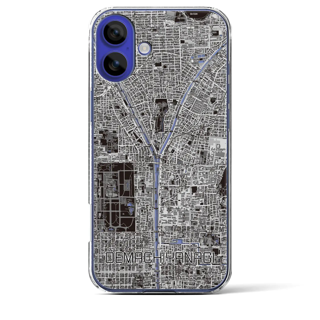 【出町柳（京都府）】地図柄iPhoneケース（クリアタイプ）