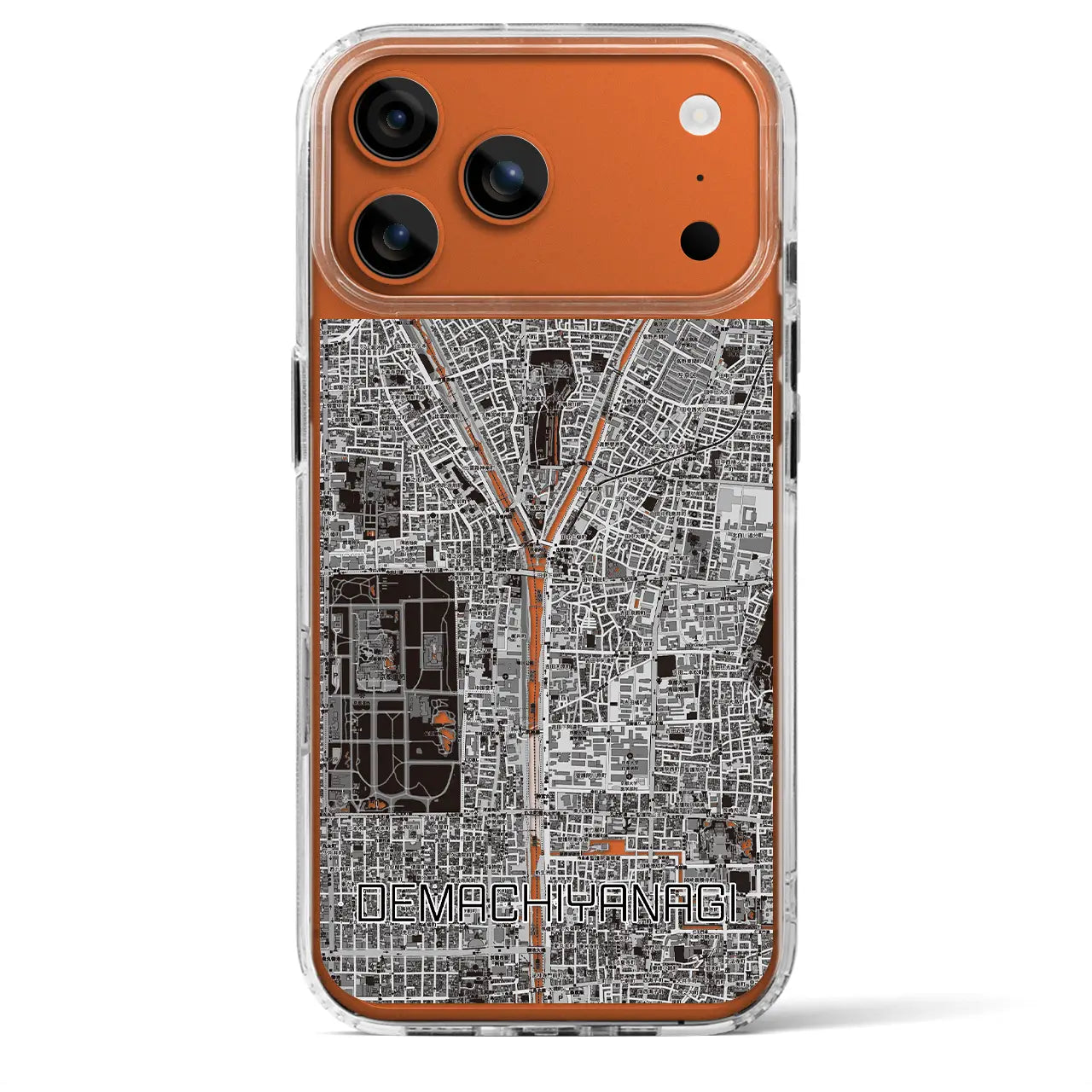 【出町柳（京都府）】地図柄iPhoneケース（MagSafeタイプ）