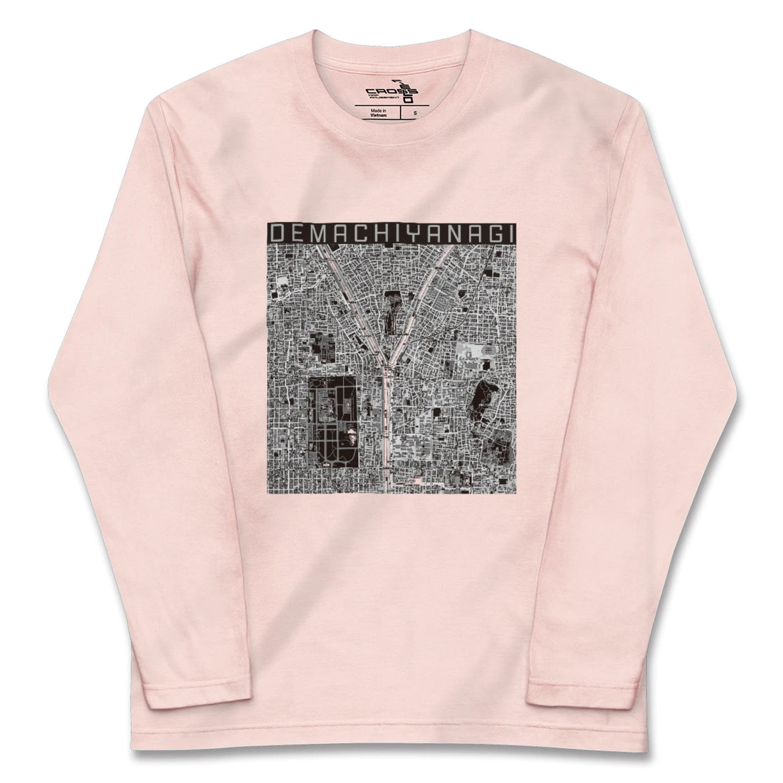 【出町柳(京都府)】地図柄ロングスリーブTシャツ