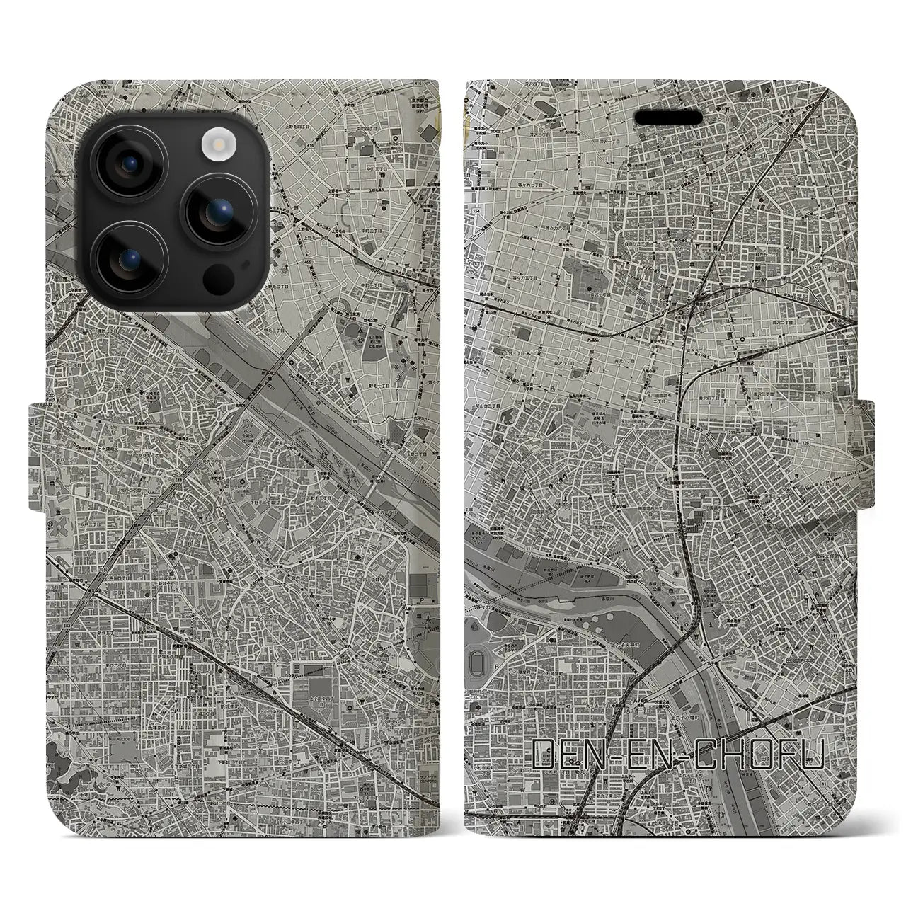 【田園調布（東京都）】地図柄iPhoneケース（手帳タイプ）