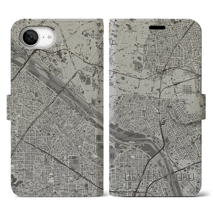 【田園調布（東京都）】地図柄iPhoneケース（手帳タイプ）