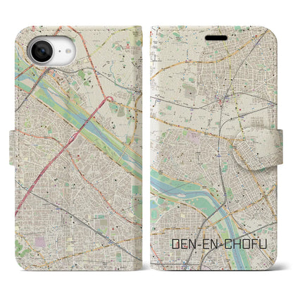 【田園調布（東京都）】地図柄iPhoneケース（手帳タイプ）