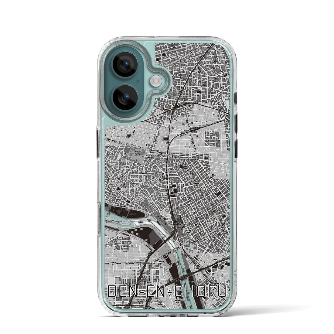【田園調布（東京都）】地図柄iPhoneケース（MagSafeタイプ）モノトーン・iPhone 16 Pro 用