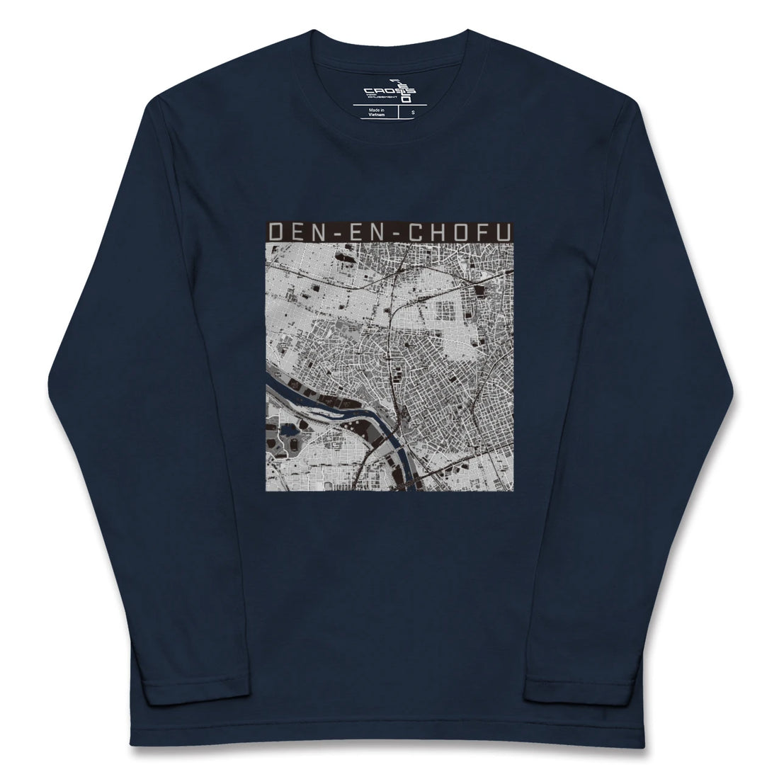 【田園調布（東京都）】地図柄ロングスリーブTシャツ