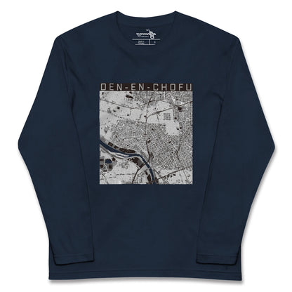 【田園調布（東京都）】地図柄ロングスリーブTシャツ