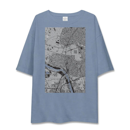【田園調布（東京都）】地図柄ビッグシルエットTシャツ