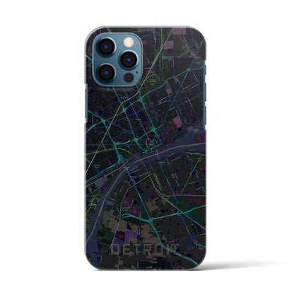 【デトロイト（アメリカ）】地図柄iPhoneケース（バックカバータイプ）