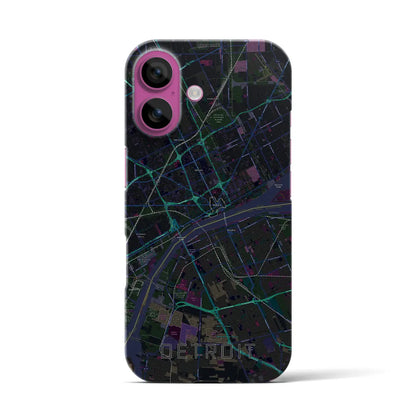 【デトロイト（アメリカ）】地図柄iPhoneケース（バックカバータイプ）