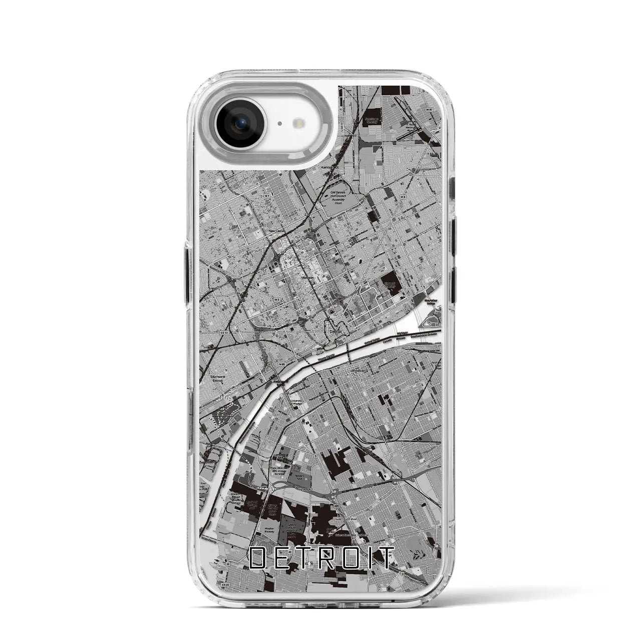 【デトロイト（アメリカ）】地図柄iPhoneケース（MagSafeタイプ）