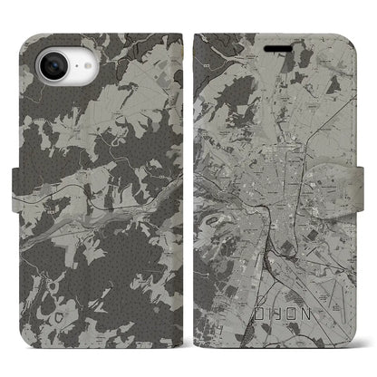 【ディジョン（フランス）】地図柄iPhoneケース（手帳タイプ）