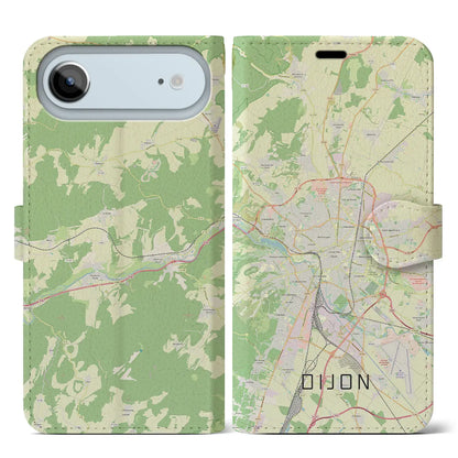 【ディジョン（フランス）】地図柄iPhoneケース（手帳タイプ）