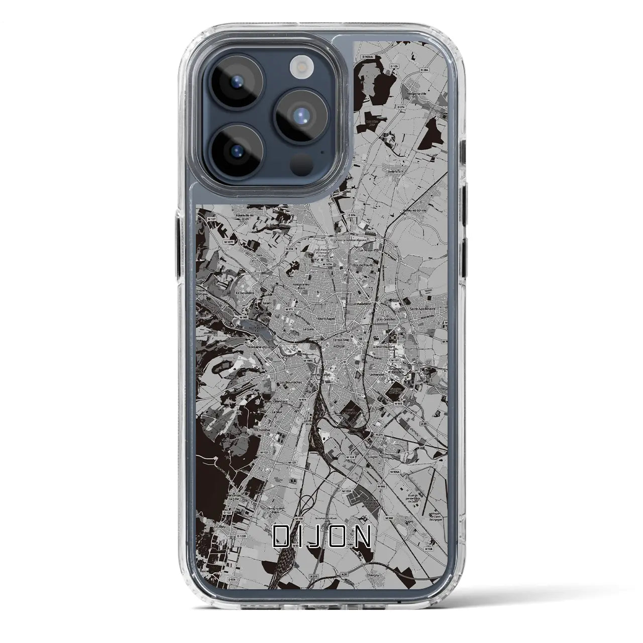 【ディジョン（フランス）】地図柄iPhoneケース（MagSafeタイプ）