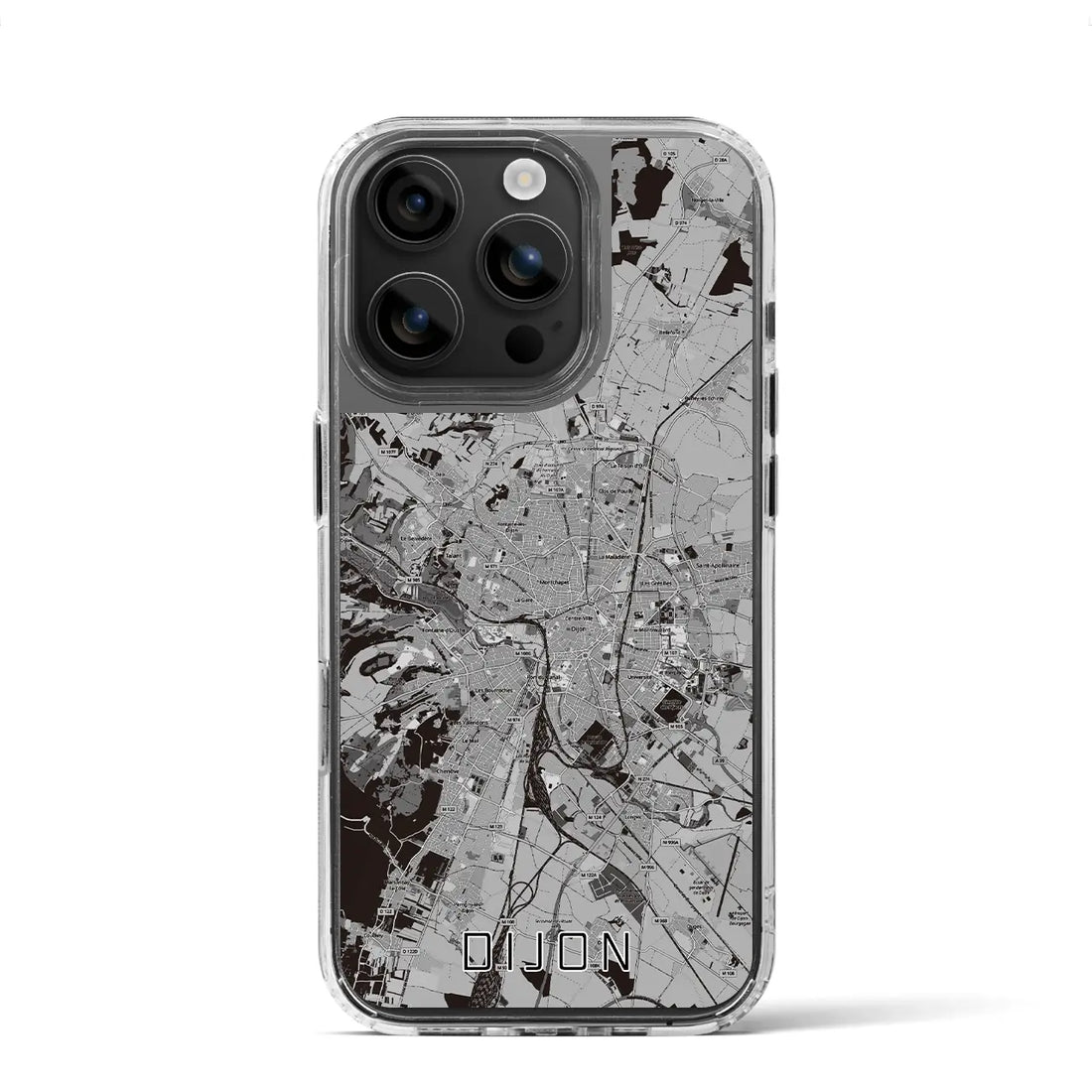 【ディジョン（フランス）】地図柄iPhoneケース（MagSafeタイプ）