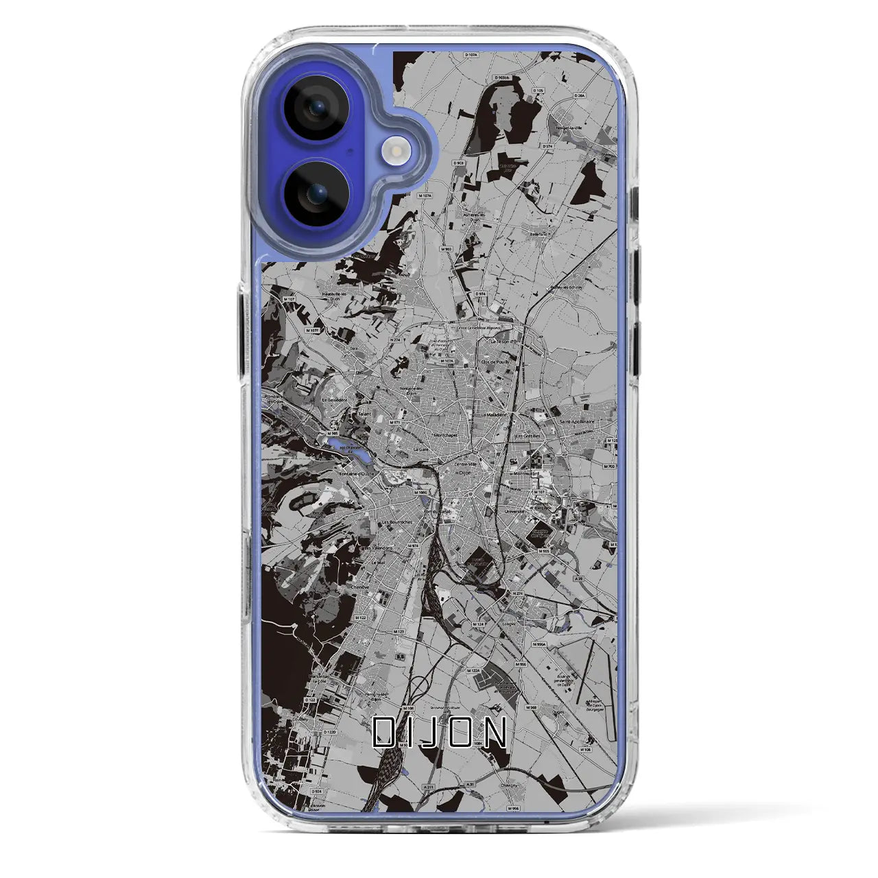 【ディジョン（フランス）】地図柄iPhoneケース（MagSafeタイプ）
