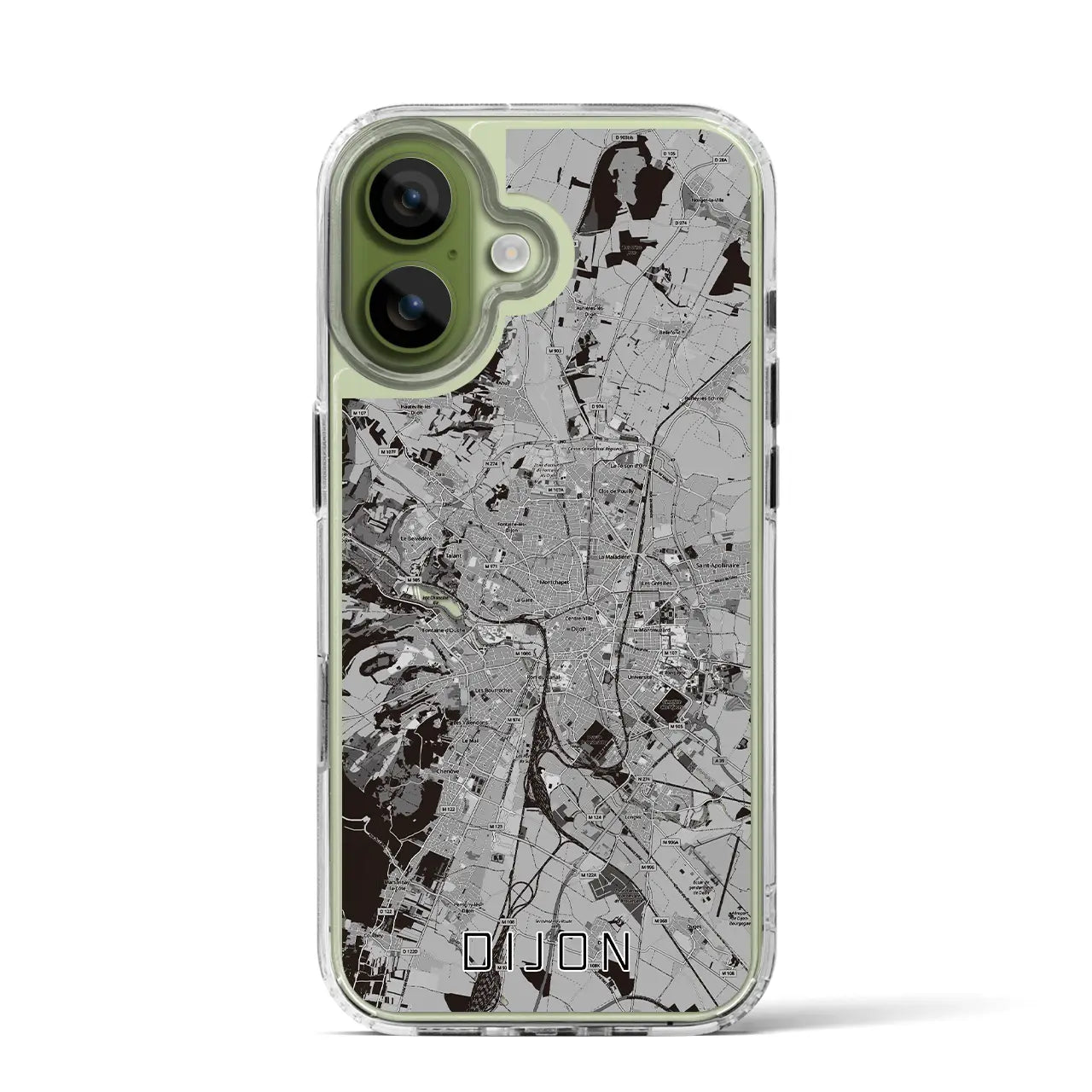 【ディジョン（フランス）】地図柄iPhoneケース（MagSafeタイプ）