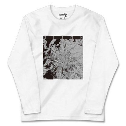 【ディジョン（フランス）】地図柄ロングスリーブTシャツ