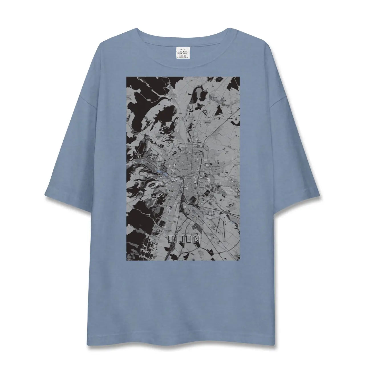 【ディジョン（フランス）】地図柄ビッグシルエットTシャツ
