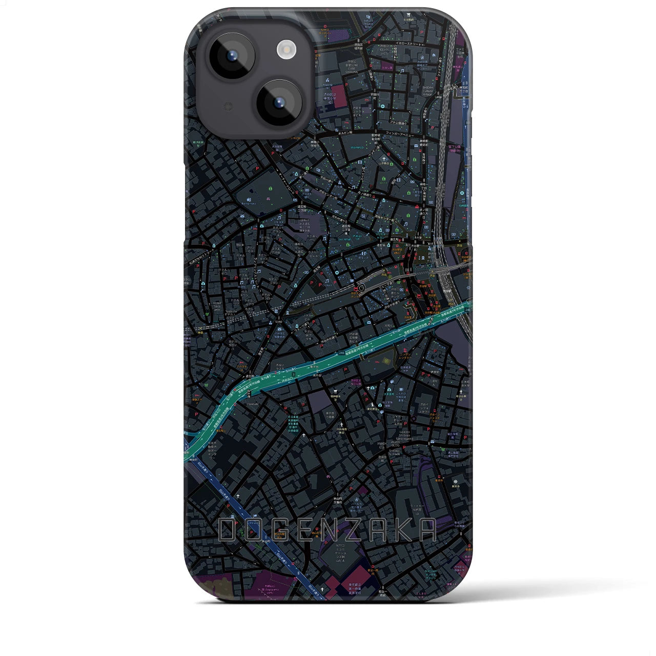 【道玄坂（東京都）】地図柄iPhoneケース（バックカバータイプ）