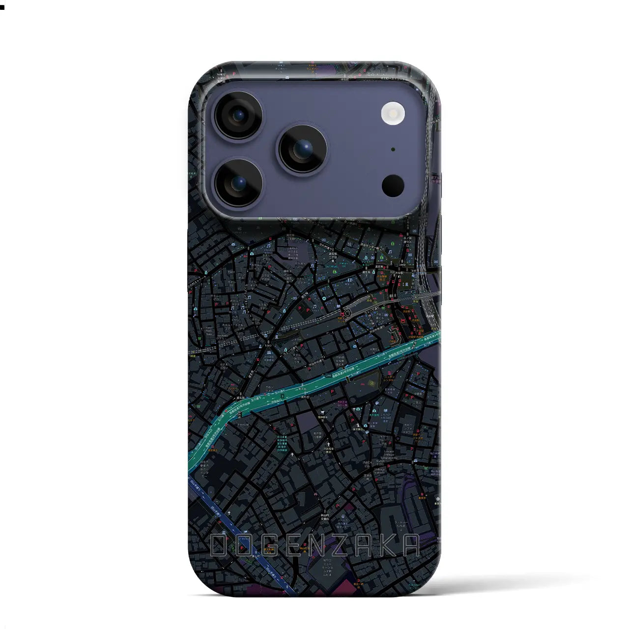 【道玄坂（東京都）】地図柄iPhoneケース（バックカバータイプ）