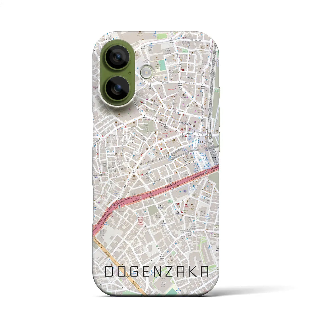 【道玄坂（東京都）】地図柄iPhoneケース（バックカバータイプ）ブラック・iPhone 17 Pro Max 用